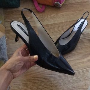 Zara leather heels NWT